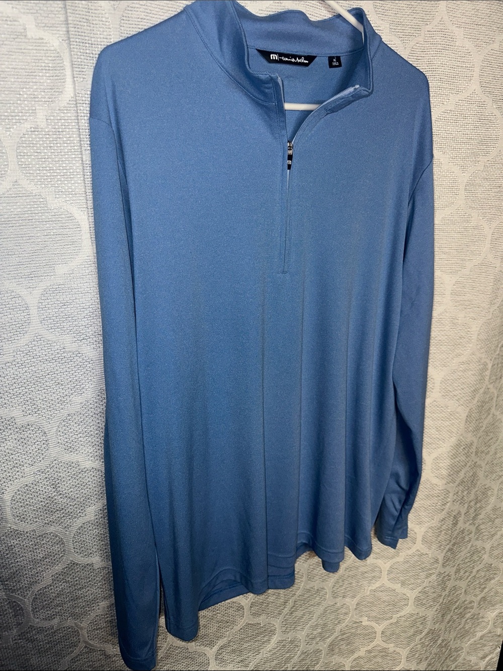TravisMathew Men's 1/4 Zip Pullover Golf Jacket Sweater Steel Blue XL - Picture 3 of 8